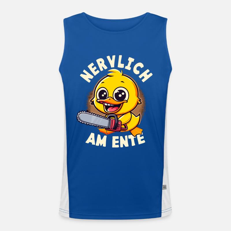 Stress Gestresst Nerven Arbeit Geschenk Spruch Funktionelles Kontrast-Tank Top für Männer 