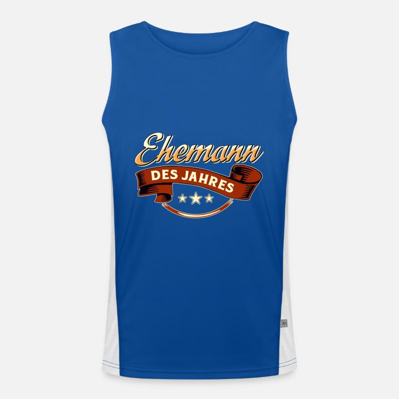 Ehemann des Jahres RAHMENLOS Geschenk Funktionelles Kontrast-Tank Top für Männer 