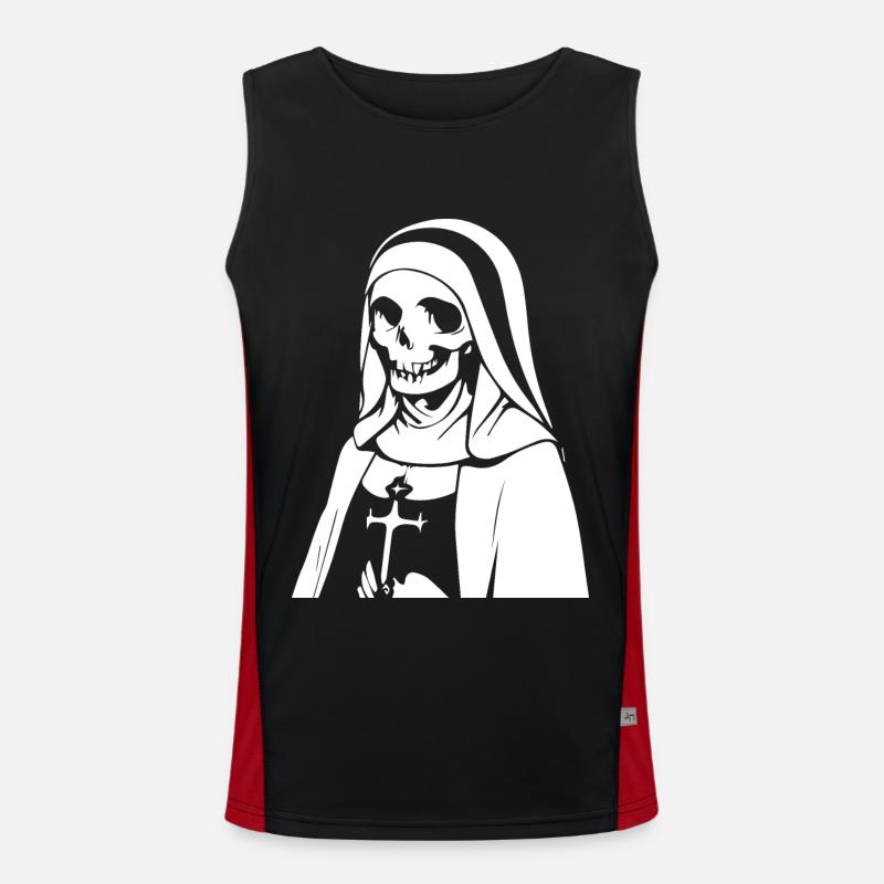 Furchtlos das Unkonventionelle mit Horror umarmen Funktionelles Kontrast-Tank Top für Männer 