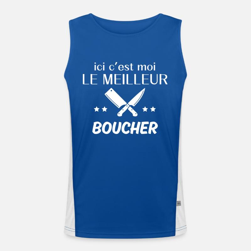 IC C'EST MOI LE MEILLEUR BOUICHER Débardeur respirant contrasté Homme 