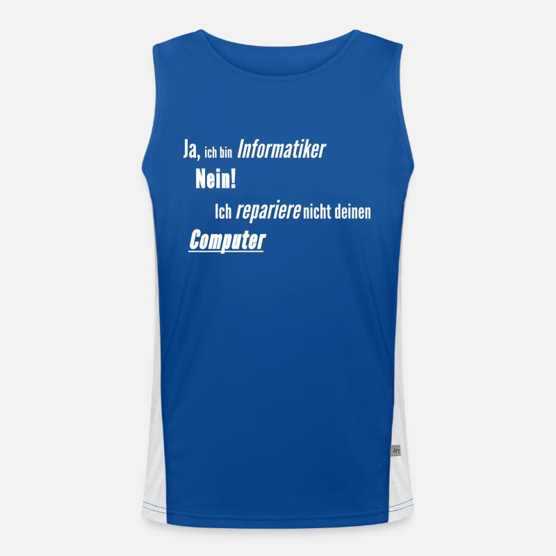 Informatiker Computer kaputt Funktionelles Kontrast-Tank Top für Männer 