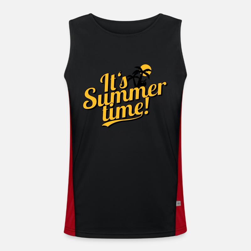 It's Summer Time - beach & holiday Funktionelles Kontrast-Tank Top für Männer 