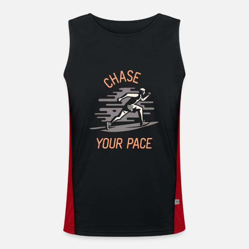 Poursuivez votre conception de course de rythme Débardeur respirant contrasté Homme 