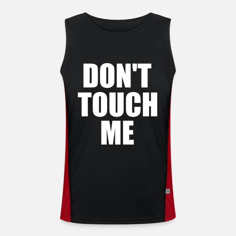 Dont touch me - Men's Functional Contrast Tank Top - black/red
