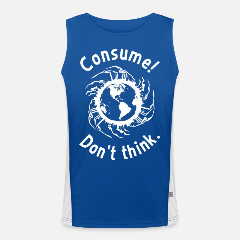 Consume! Don't think. Funktionelles Kontrast-Tank Top für Männer 