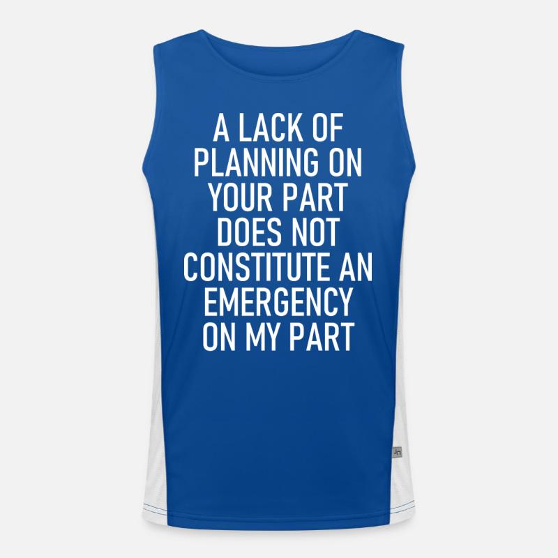 Constituer un graphique drôle d’urgence Débardeur respirant contrasté Homme 