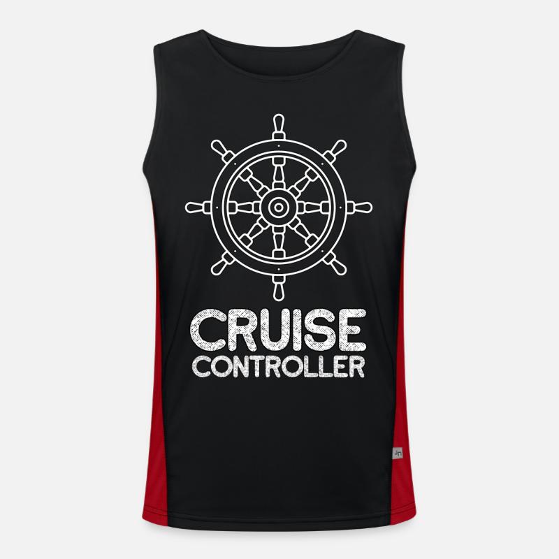 Cruise Controller | Water Command - Men's Functional Contrast Tank Top  - black/red