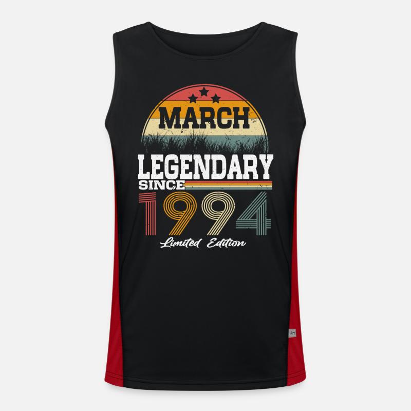 Legends est né en mars 1994 Débardeur respirant contrasté Homme 