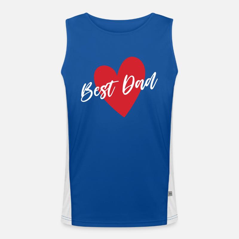 Bester Papa Funktionelles Kontrast-Tank Top für Männer 