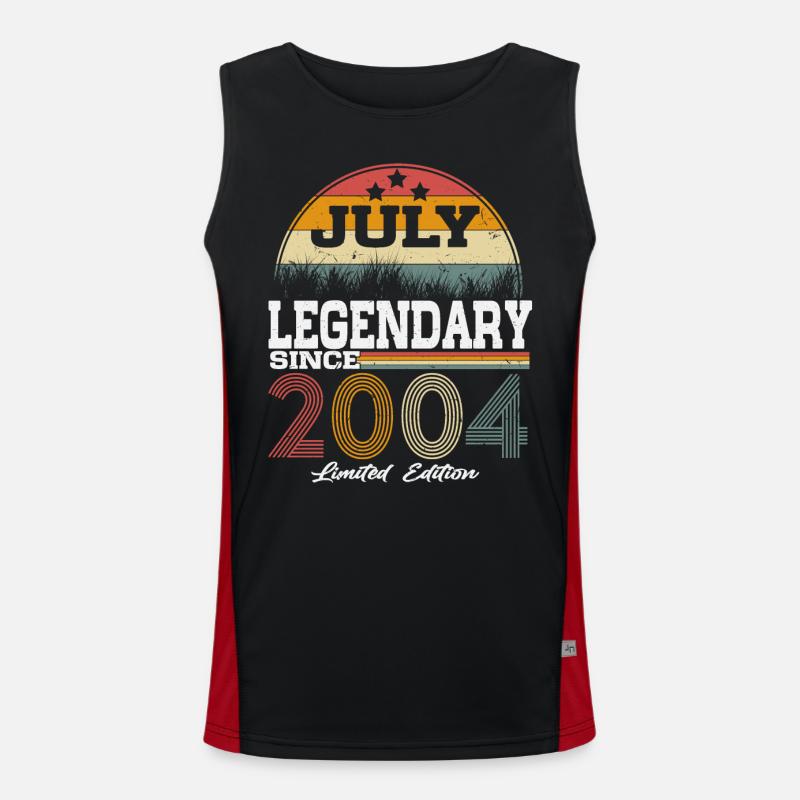 Legends were born in July 2004 Men's Functional Contrast Tank Top 
