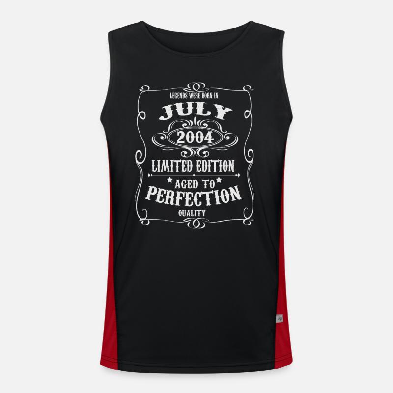 Legends were born in July 2004 Men's Functional Contrast Tank Top 