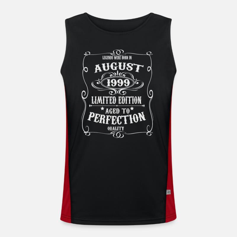 Legends were born in August 1999 Men's Functional Contrast Tank Top 