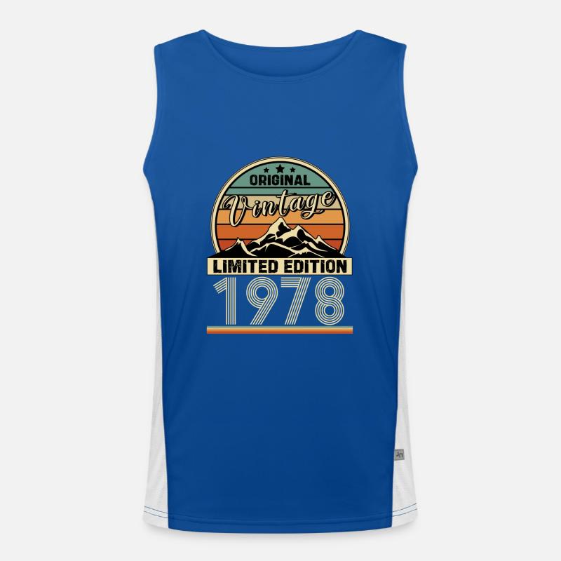 1978 Retro Funktionelles Kontrast-Tank Top für Männer 