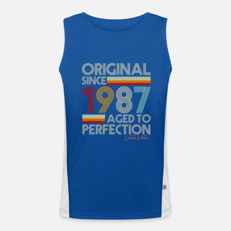 1987 Funktionelles Kontrast-Tank Top für Männer 