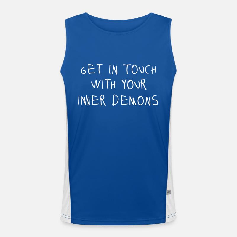 Get in touch with your inner demons Dämonen Funktionelles Kontrast-Tank Top für Männer 