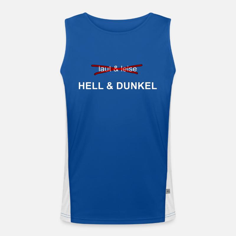 laut&leise - HELL&DUNKEL Funktionelles Kontrast-Tank Top für Männer 