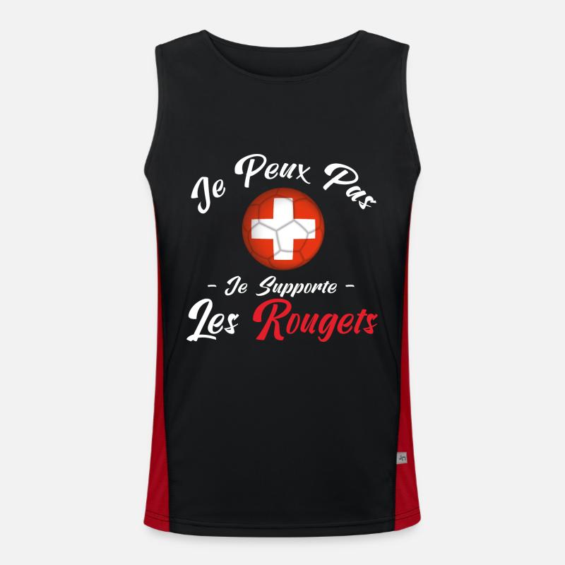 je peux pas je supporte les Rougets. suisse Débardeur respirant contrasté Homme 