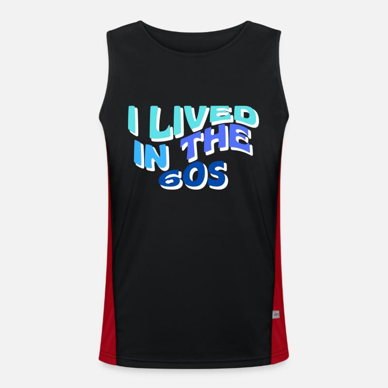 Ich lebte in den 60er Jahren Funktionelles Kontrast-Tank Top für Männer 