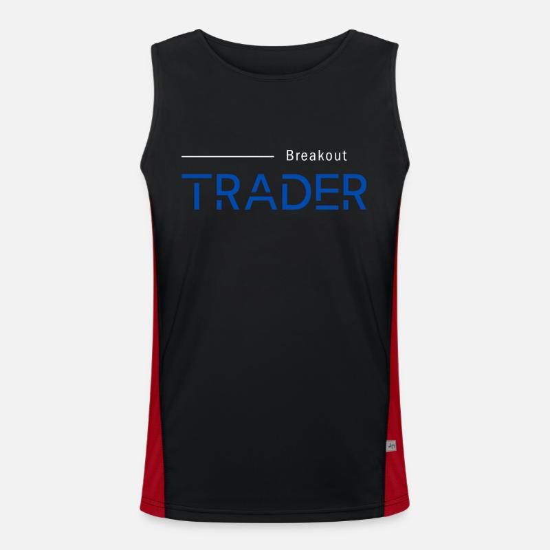 Trading Exchange Breakout Trader - Men's Functional Contrast Tank Top  - black/red
