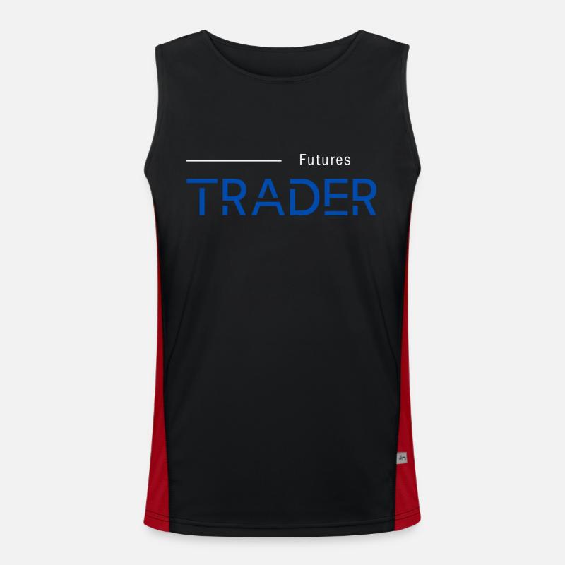 Trading Futures Exchange Trader - Men's Functional Contrast Tank Top  - black/red