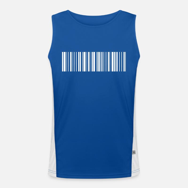 QR-Code weiß Funktionelles Kontrast-Tank Top für Männer 