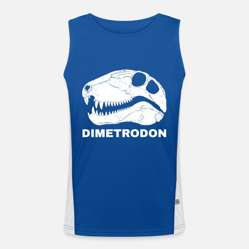 Dimetrodon fossil skull Men's Functional Contrast Tank Top 
