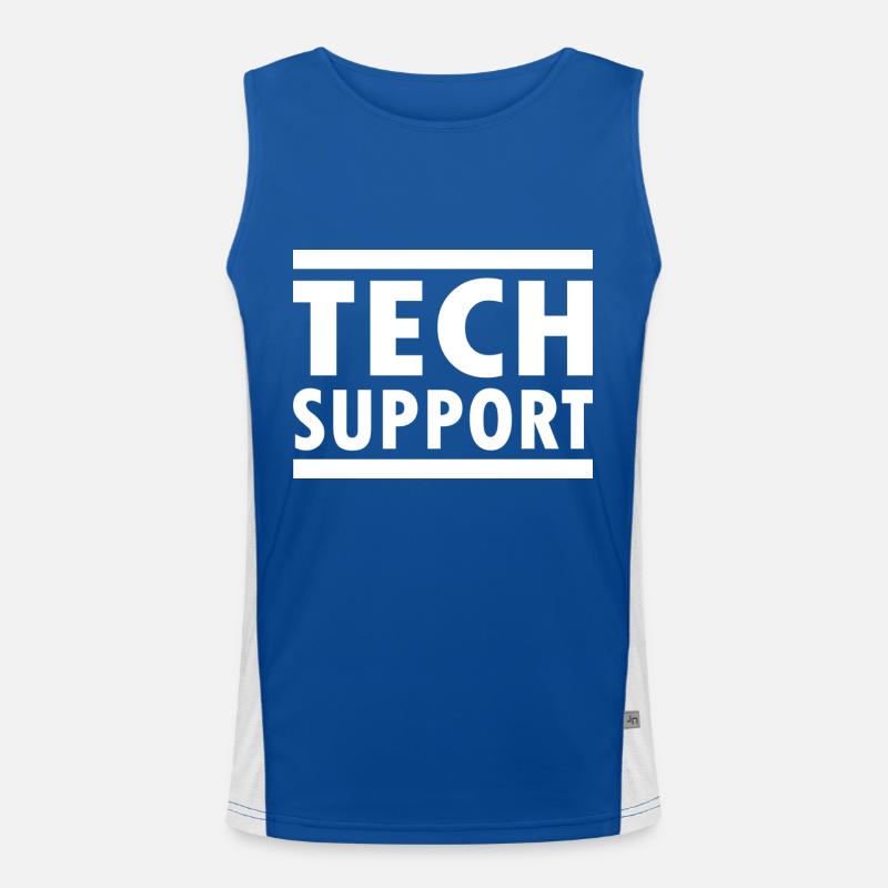 tech support Funktionelles Kontrast-Tank Top für Männer 