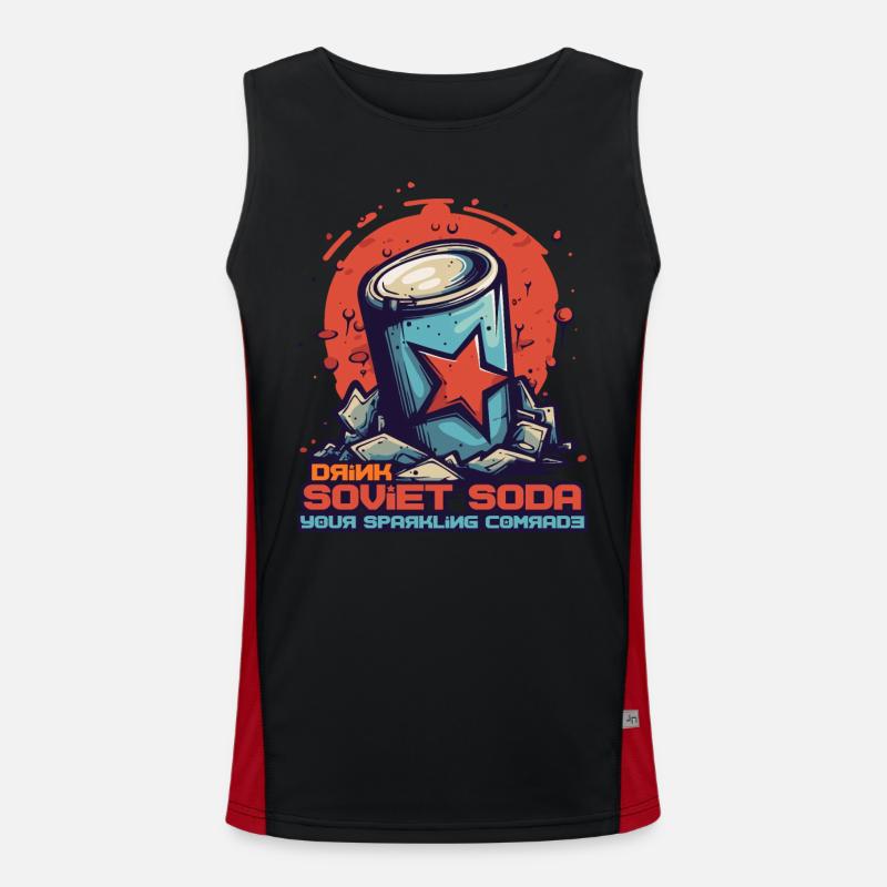 Soviet Soda: The Bubbly Comrade Men's Functional Contrast Tank Top 