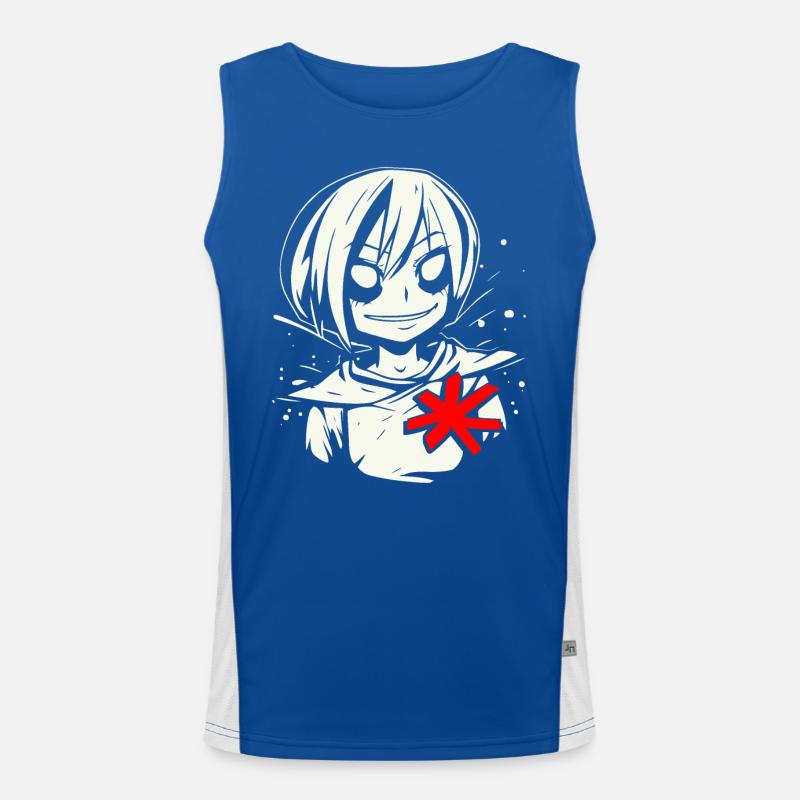 Niedliches Anime-Tomboy-Mädchen Funktionelles Kontrast-Tank Top für Männer 