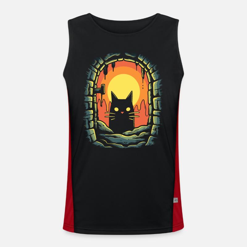 Enter the Cat's Dungeon Men's Functional Contrast Tank Top 