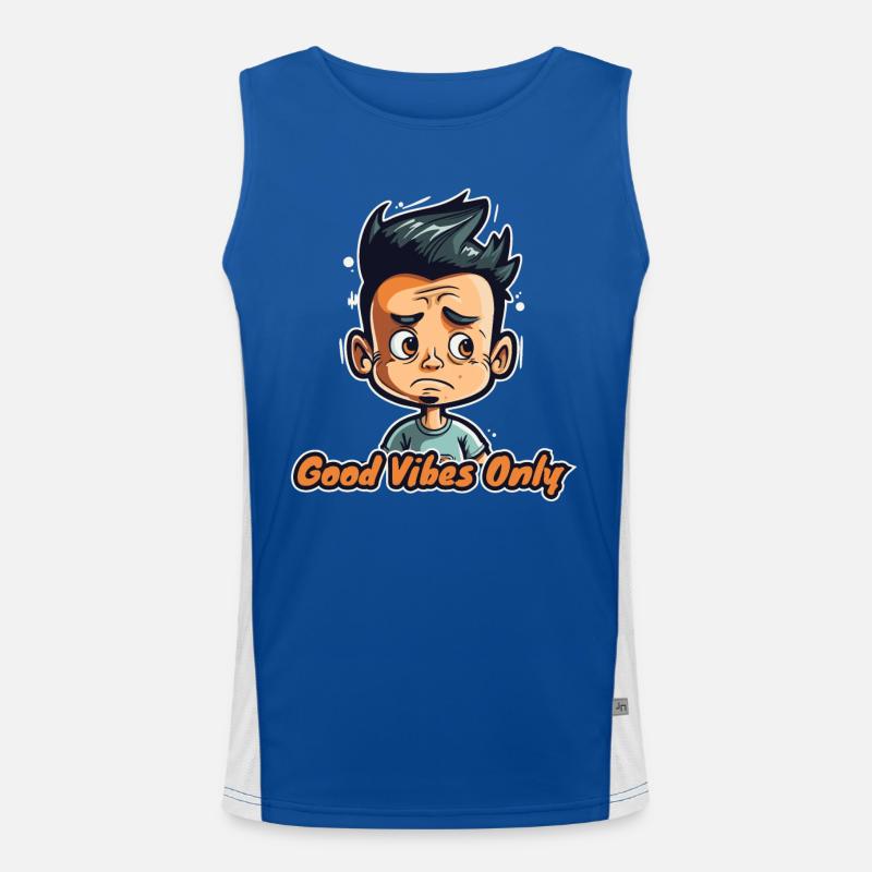 Que des ondes positives Débardeur respirant contrasté Homme 