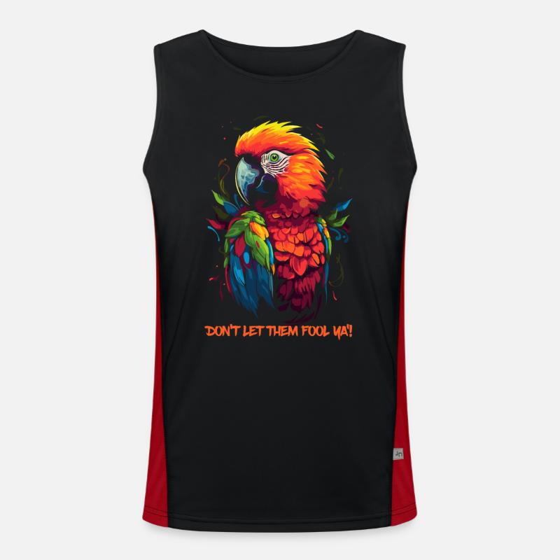 Lass dich nicht täuschen, weiser Papagei Funktionelles Kontrast-Tank Top für Männer 