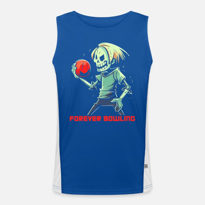 Drôle Zombie Bowler, Bowling Forever Débardeur respirant contrasté Homme 