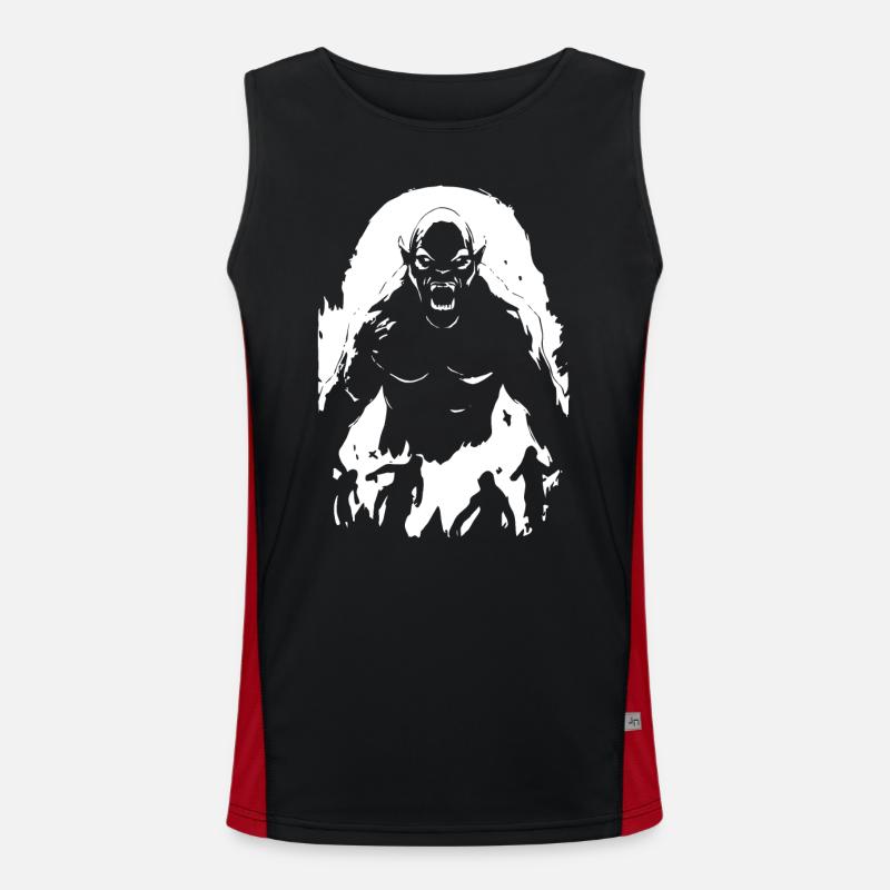 Armageddon-like Doomsday Horror Creature Men's Functional Contrast Tank Top 