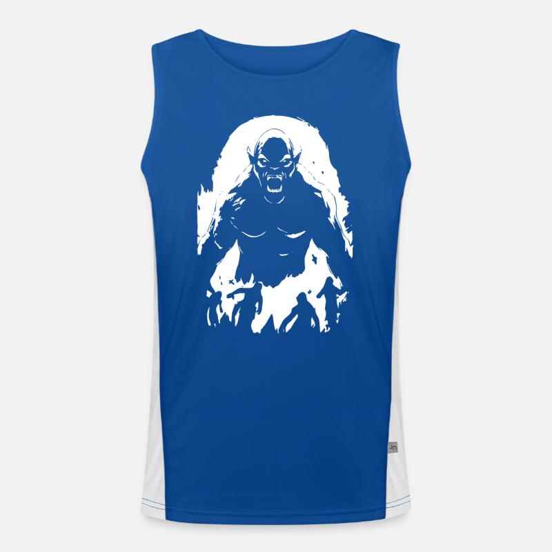 Armageddon-like Doomsday Horror Creature Men's Functional Contrast Tank Top 
