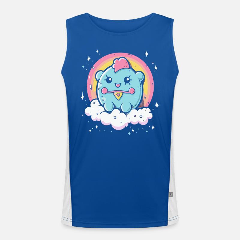 Niedliches Ding mit Regenbogen Funktionelles Kontrast-Tank Top für Männer 