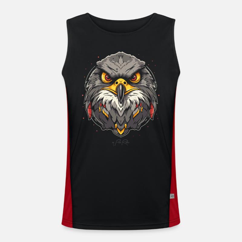 Ich sehe dich, ein Falke Vogel Funktionelles Kontrast-Tank Top für Männer 