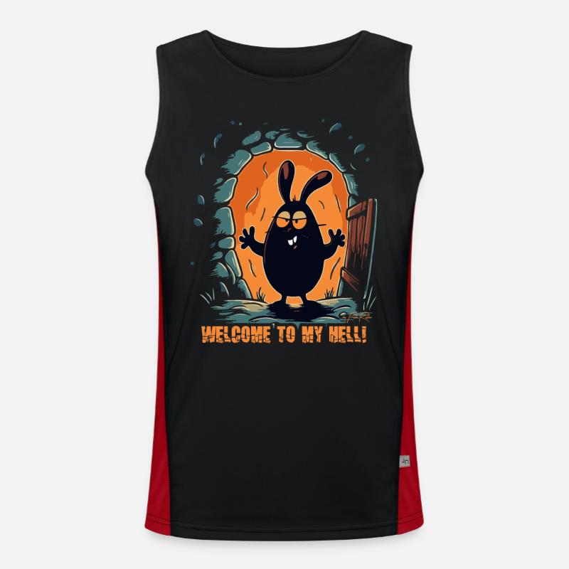 Welcome to my hell, the rabbit Men's Functional Contrast Tank Top 