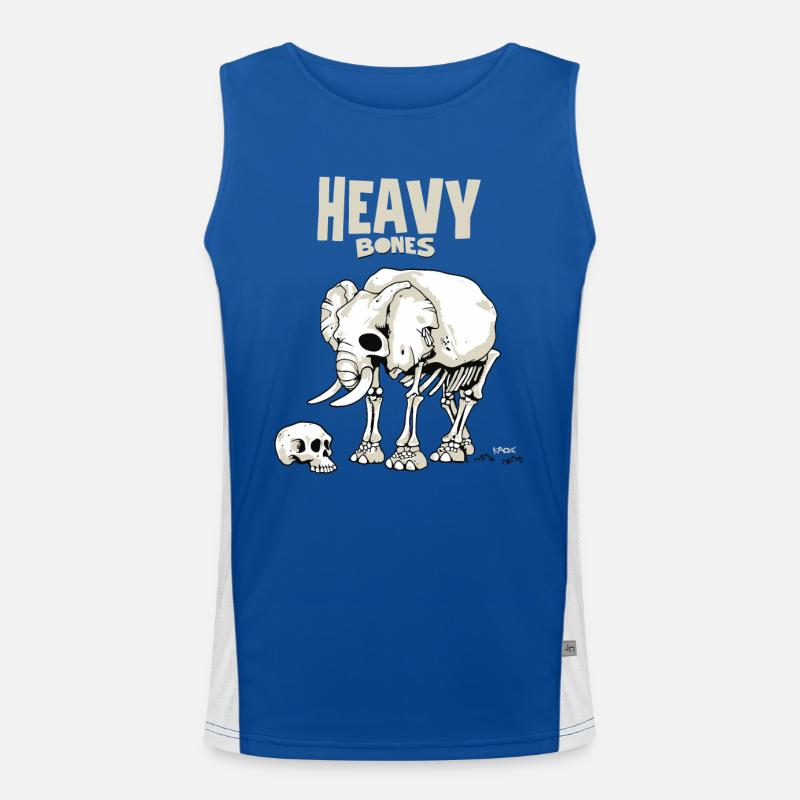 Heavy Bones: Elephant Skull Men's Functional Contrast Tank Top 