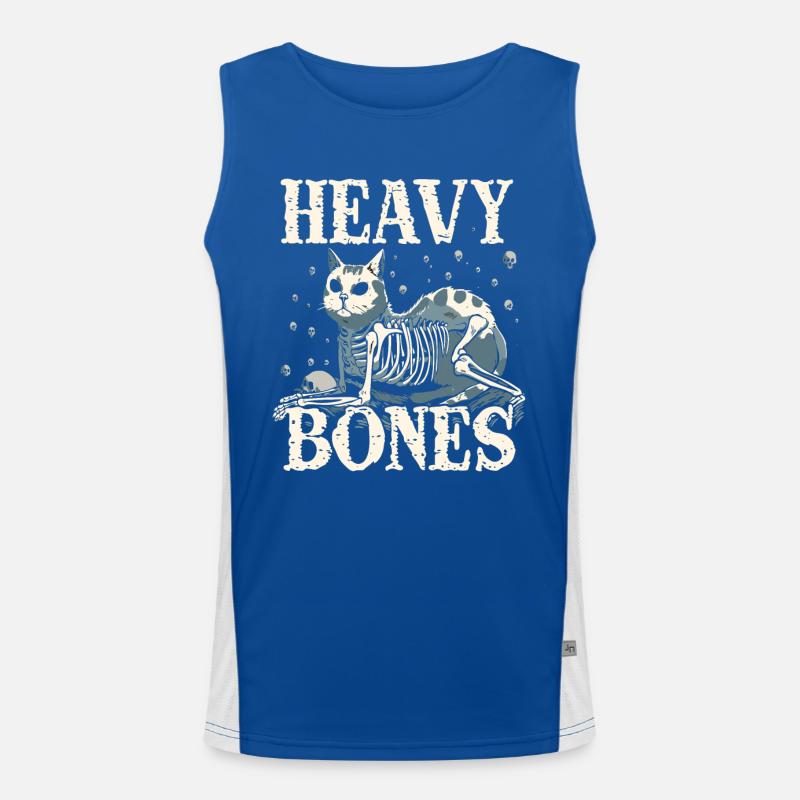 Schwere Knochen Katze Funktionelles Kontrast-Tank Top für Männer 