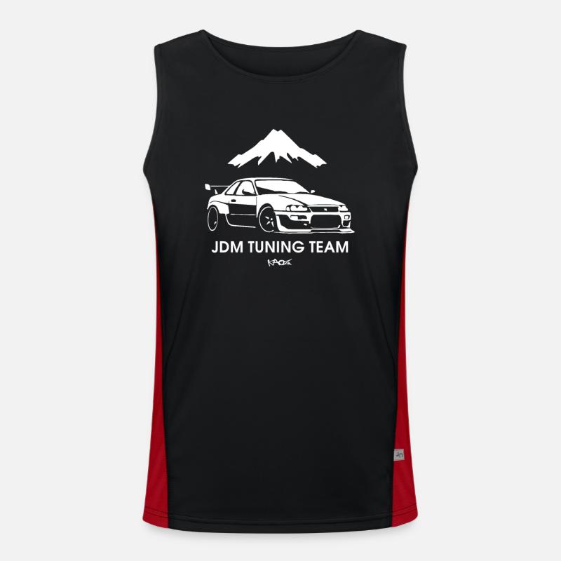 JDM Tuning Team Funktionelles Kontrast-Tank Top für Männer 