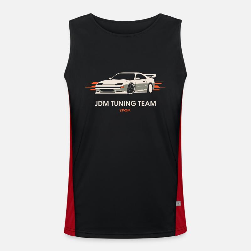 JDM Tuning Team Funktionelles Kontrast-Tank Top für Männer 