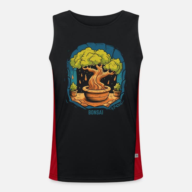 Bonsai Funktionelles Kontrast-Tank Top für Männer 