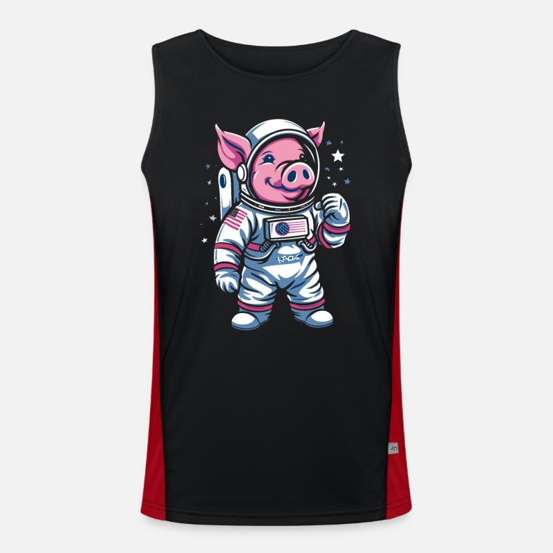 Petit Cochon : Cochon Astronaute Débardeur respirant contrasté Homme 