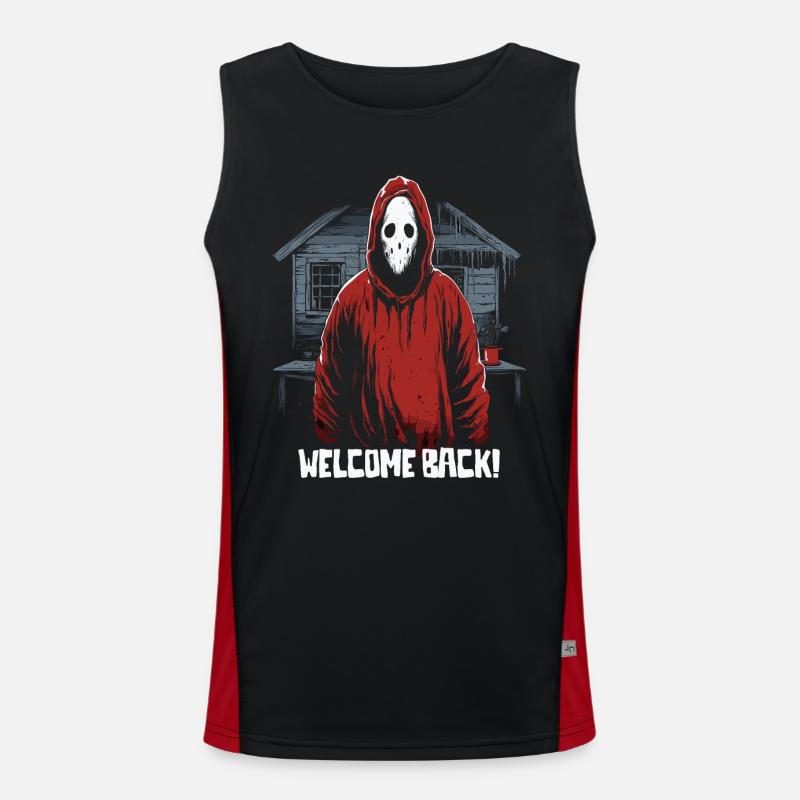 Horror Hut Guy, Welcome Back Men's Functional Contrast Tank Top 