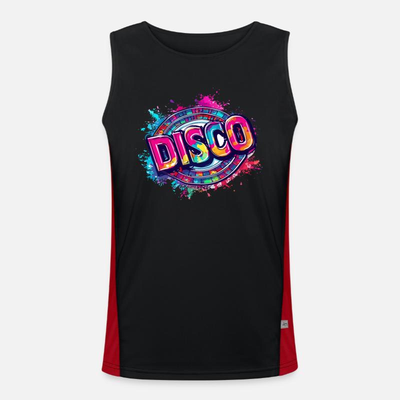 Design disco super cool Débardeur respirant contrasté Homme 