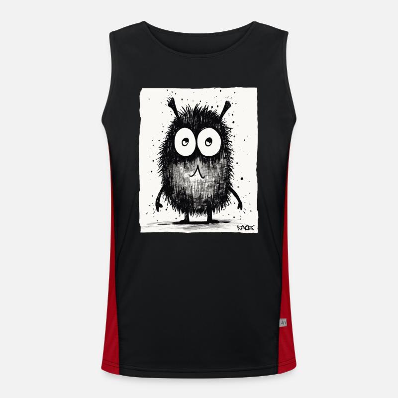 Lustiges kleines Monster Funktionelles Kontrast-Tank Top für Männer 