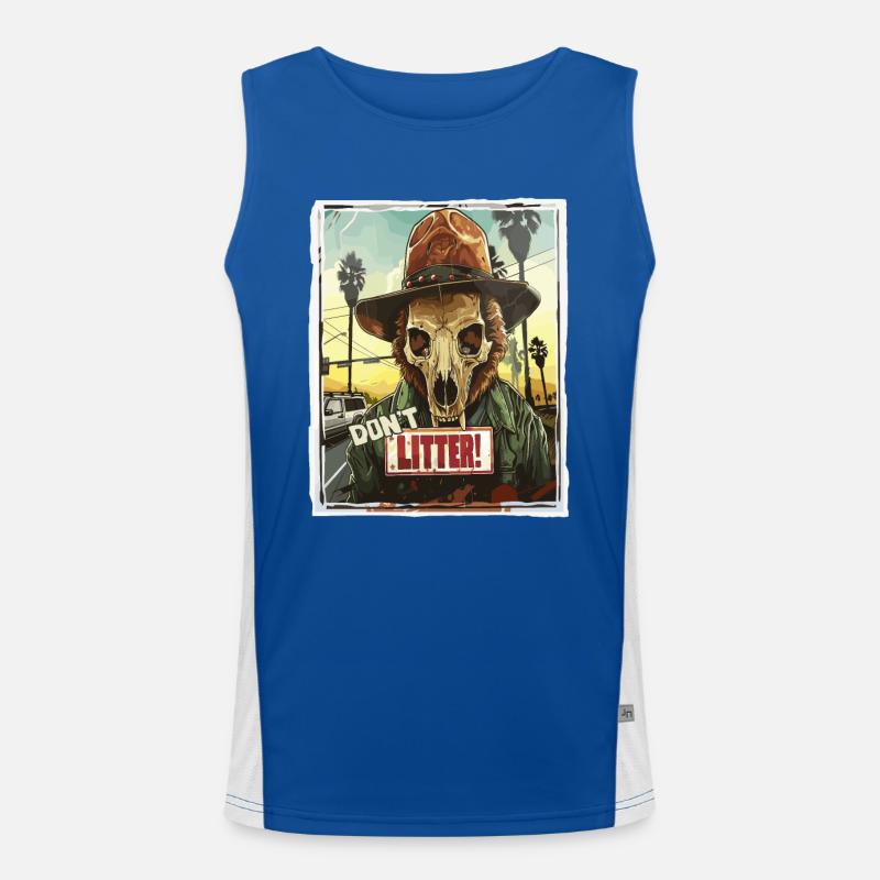 Deer Skull Ranger, ne jetez pas les ordures Débardeur respirant contrasté Homme 