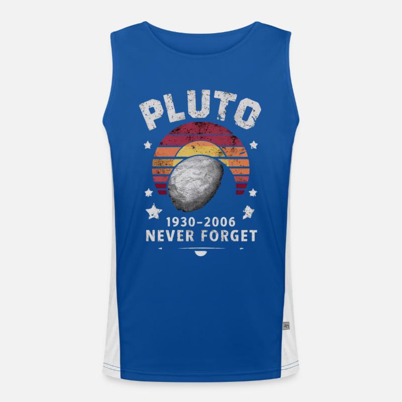 Pluto 1930-2006 Never Forget Retro Stil Funktionelles Kontrast-Tank Top für Männer 