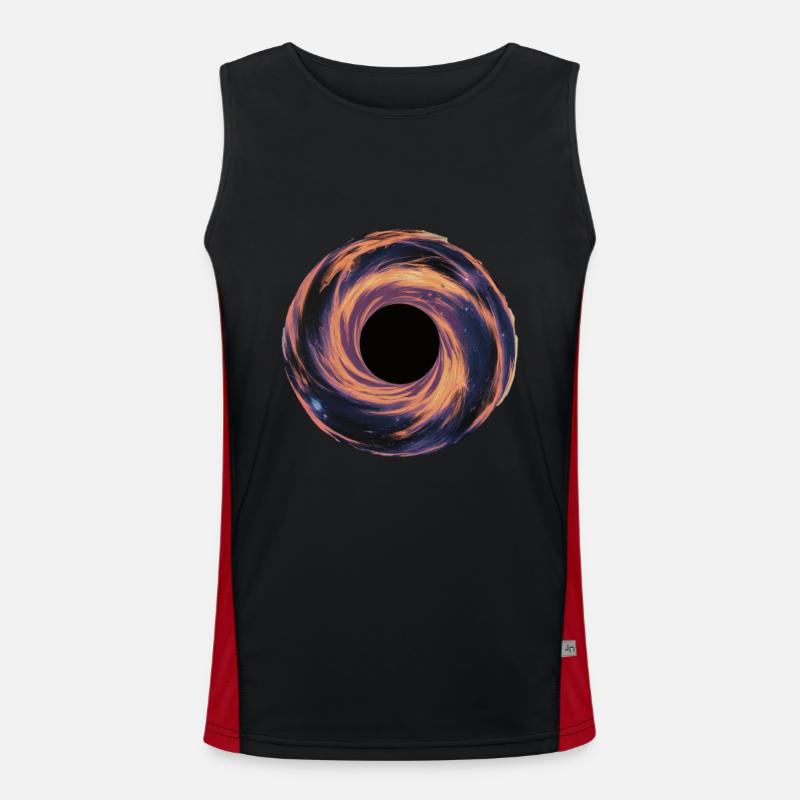 Fascinating black hole experience Men's Functional Contrast Tank Top 
